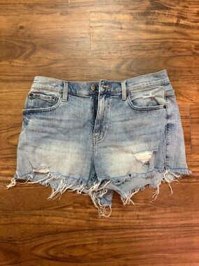 pistola Light Blue Distressed Denim Cutoff Shorts